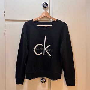 Calvin Klein Black Logo Crewneck Sweater